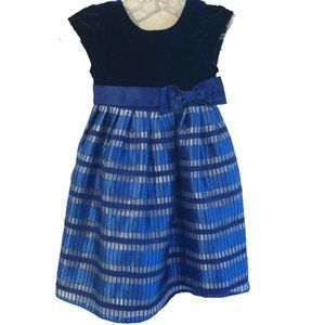 Joan Michelle Shinny Blue Dress